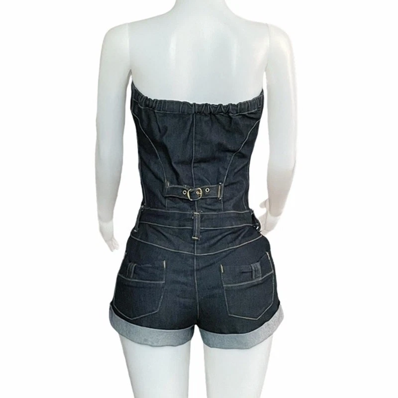 RARO! Mameluco corto vintage Baby Phat Denim Foto 3 de 4