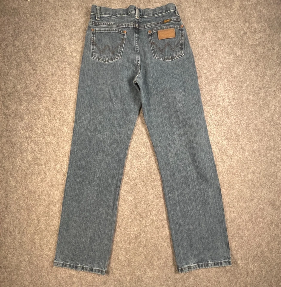 Jeans Wrangler Niños Talla 16 Regular Azul Vaquero Occidental Rodeo Pierna Recta Foto 3 de 4