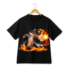 Ace Fire Fist T-Shirt - One Piece Anime Flame Graphic Unisex Tee Street Style