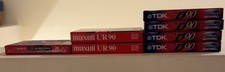 Lot of 8 Sealed Cassette Tapes   Sony HF 74, Maxell UR 90 2 , TDK D90 5 -New