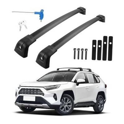 220lbs Rav4 2019-2025 Lockable Roof Rack Cross Bars, Black RAV4 2019-2025