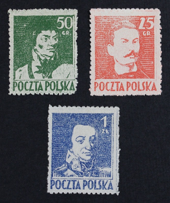 CKStamps: Poland Stamps Collection Scott#341-343 Unused NG Signed