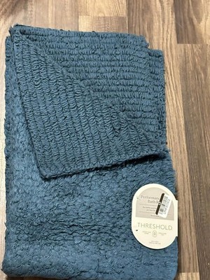 Performance Bath Rug  Jade Green Threshold 20 X34 ,  100% Cotton reversible