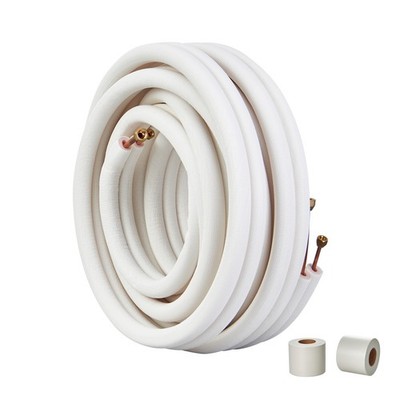 Uimoso 1/4''x3/8'' x50 Fuß Mini Split Line Set Isolierte Kupferrohre AC Ductless