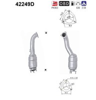 AS 42249D Katalysator FüR A6 C6 2.7D 3.0D 05.04-08.11 Audi