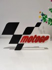 Logo MotoGP Impression 3D Enseigne Moto GP Drapeau Damier 20x11.5 cm