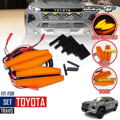 Front Grille Light Amber LED 4 LEDs For Toyota Hilux Rogue Rugged X SR SR5 2026