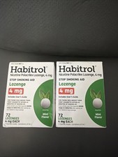 Lot of 2 Habitrol Nicotine Lozenges 4mg Mint Flavor, 72 Count Each Exp 02/27