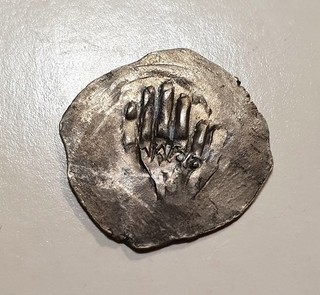Händleinheller Pfennig Heller 17mm Silber Originalmünze aus dem Mittelalter