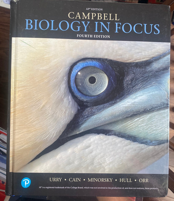 #ad Campbell Biology in Focus 4th Textbook by Urry; Cain; Minorsky; Good $119.98