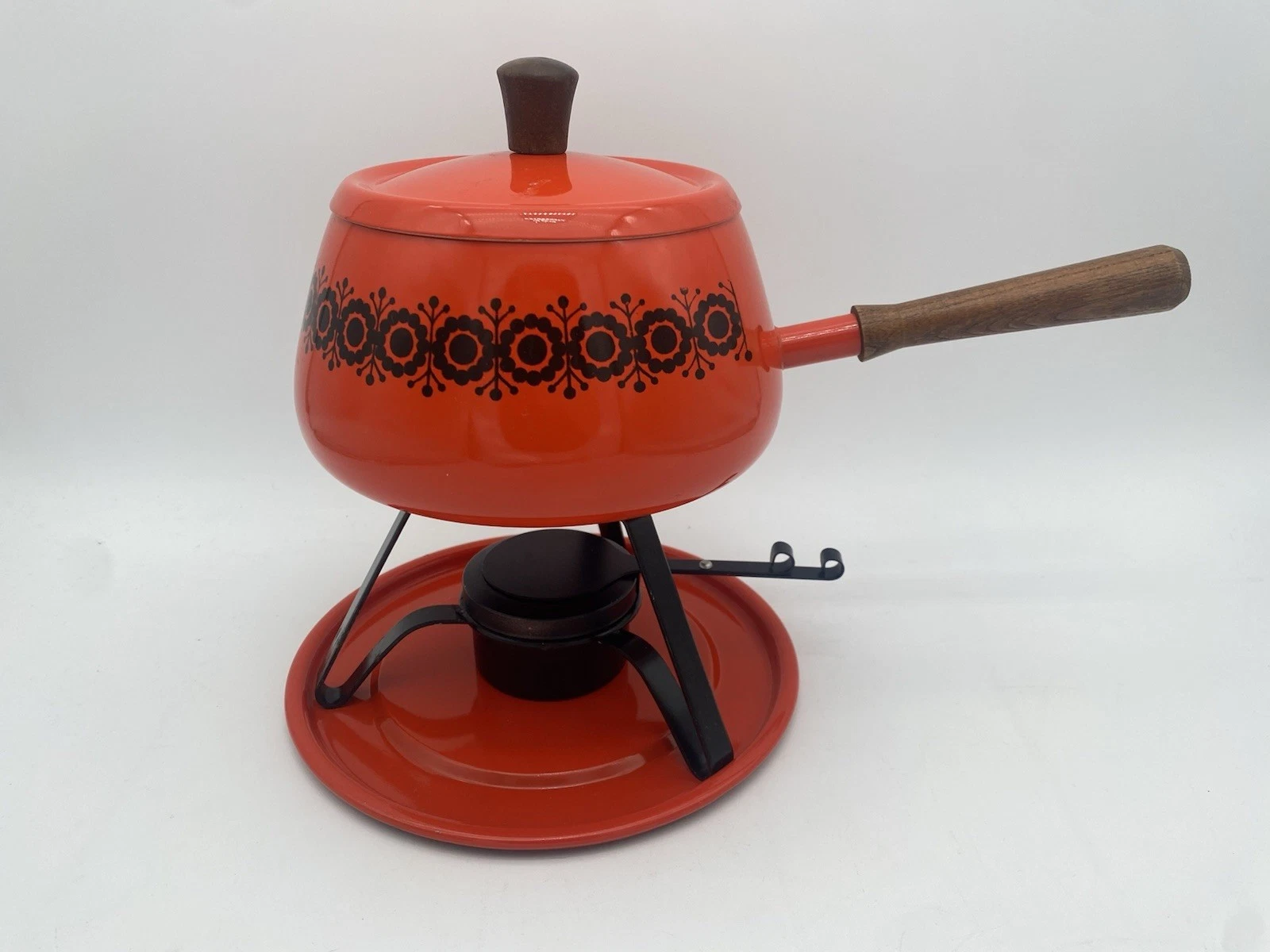 MCM Orange Floral Fondue Pot Japan 1970s Retro Complete Base No Forks/Skewers
Opens in a new window