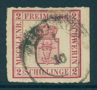 Mecklenburg Schwerin Mi. Nr. 6 a gest. geprüft Engel BPP 300 Euro