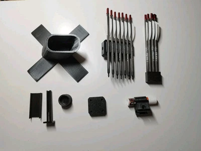 MARKENLOS EK Revo 7 / 12 Zubehör Pfeilhalter Köcher Wachsbehälter Halterung Befiederung