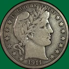 1911-D Barber Half Dollar Choice Fine F+/VF Coin #41429