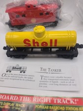 ATLAS TRAIN fletcher barnhardt Shell Oil Diecast HO Scale Train Set 4 Pieces