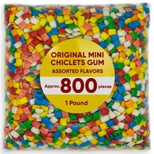 Original Mini Chiclets Gum for Bubble Machine, 1 Pound Candy Approx 800 Pieces, 