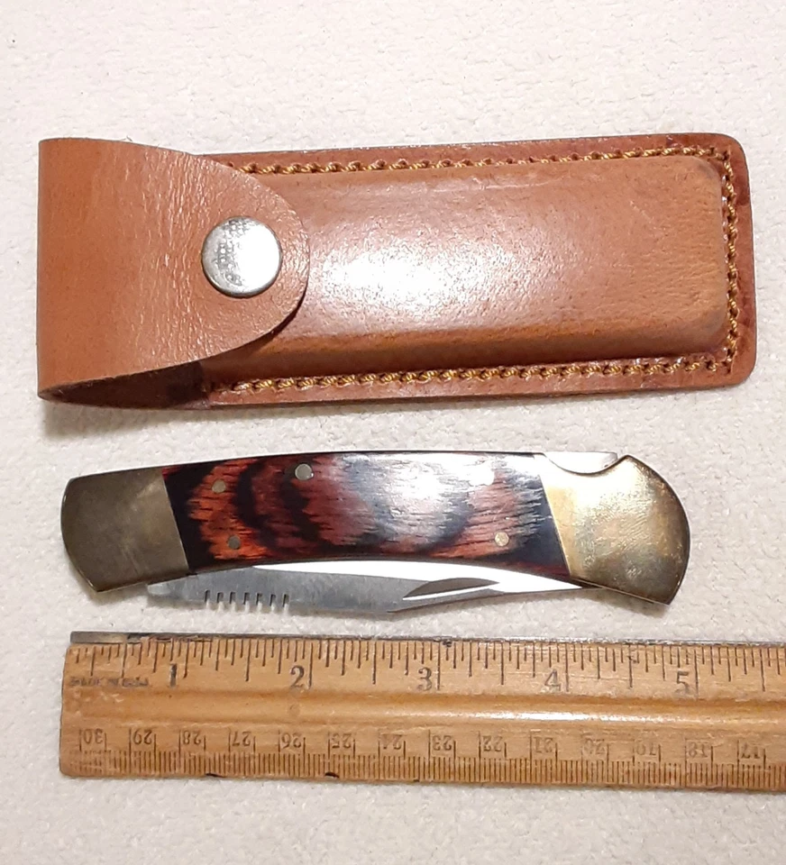 Manijas de latón de madera Sheffield LB con funda de cinturón sin usar Foto 3 de 4