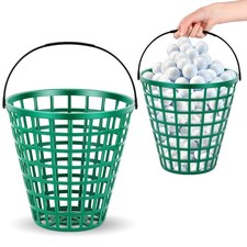 2 Pcs Golf Ball Basket, Small/Large Can Hold 50/75/100 Balls Golf Container w...