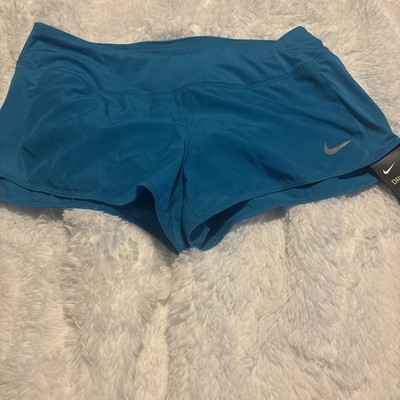Nike DRI-FIT CLASSIC Running Shorts W/Brief Insert (L) DD9172-574 Turquoise  NWT