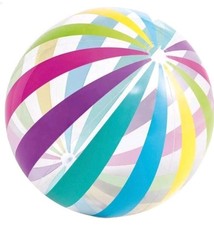 Intex Jumbo Inflatable Giant Beach Pool Ball Multicolor Stripes 42" Toy Kids RAR