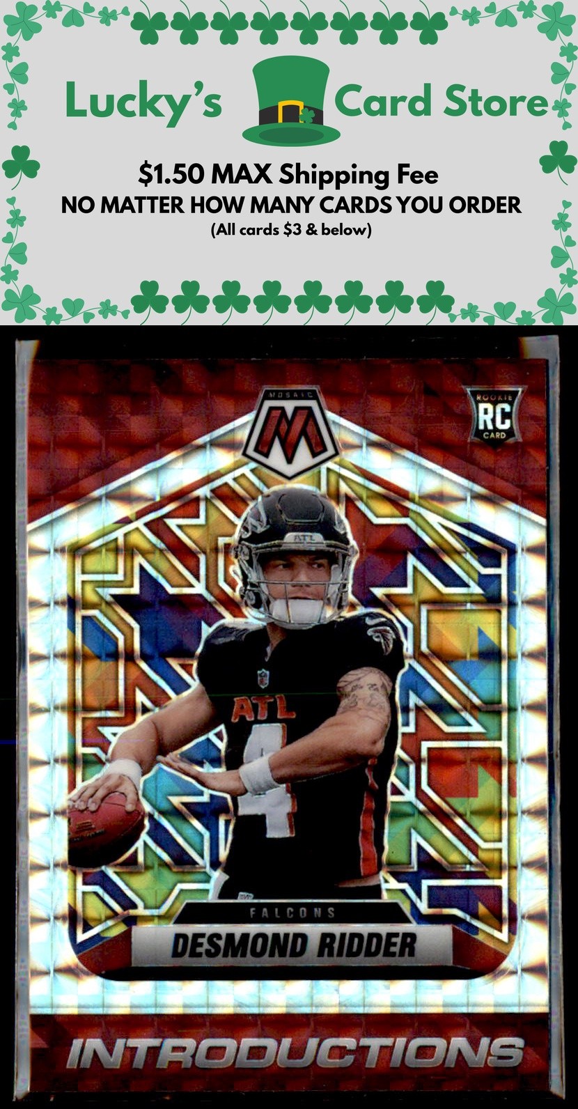 2022 Panini Mosaic #I-2 Desmond Ridder Introductions Mosaic Rookie