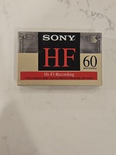 Sony HF60 Blank Cassette Tape Type I 60 Minutes Hi-Fi Recording - New/Sealed