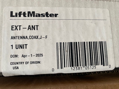 LiftMaster EXT-ANT Coaxial Antenna Kit Medium Duty Commercial Opener Antenna