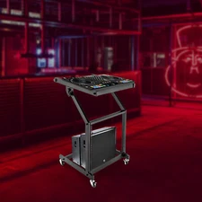 Pro 9U DJ Mixer Stand Rack Mount Stage Cart Music Equipment Studio Party Show US