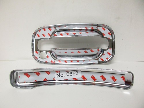 99-06 CHEVY SILVERADO 1500 2500 3500 DOOR HANDLE COVERS KEY PASS CHROME DRIVER - Picture 5 of 5