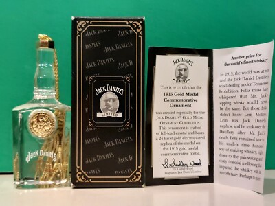 JACK DANIELS 1915 GOLD MEDAL ORNAMENT - London - Daniel's -- NEW