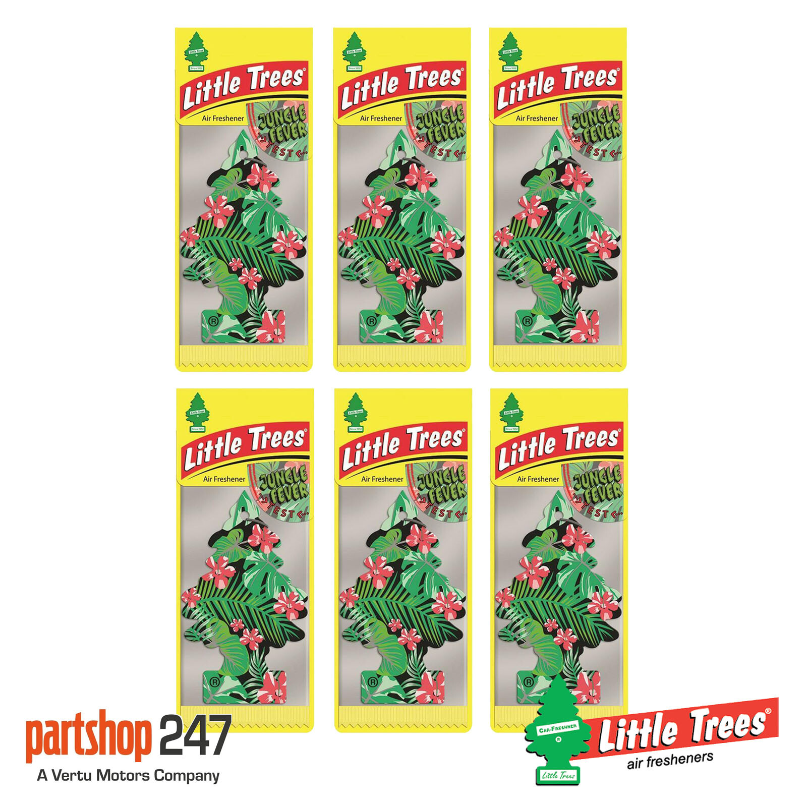 MTR0081 Car Air Freshener 3 Pieces Hanging Cardboard Jungle Fever By Little Tree - Image 19