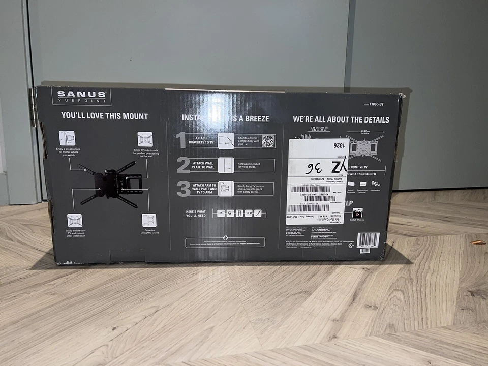 SANUS F180C-B2 FULL-MOTION TV MONTAJE EN PARED 47-70" - LIBERACIÓN RÁPIDA - TV6506 Foto 3 de 4