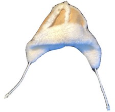 suede aviator hat for kids Tan Very Soft Short Tie Strings Nice One But No Brand