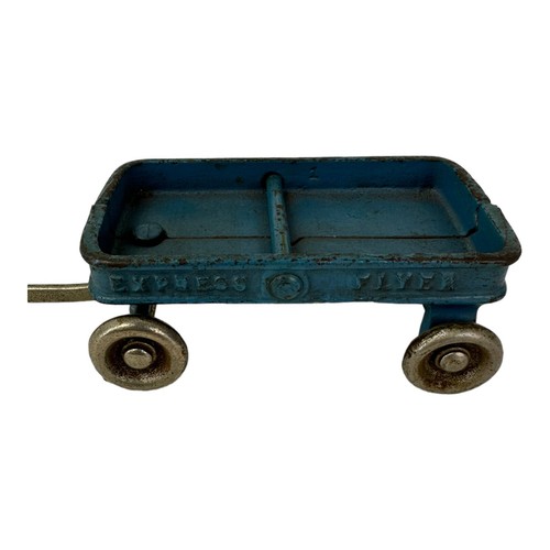 RARE ANTIQUE KILGORE EXPRESS FLYER WAGON - ORIGINAL CAST IRON TOY WAGON - Picture 11 of 19