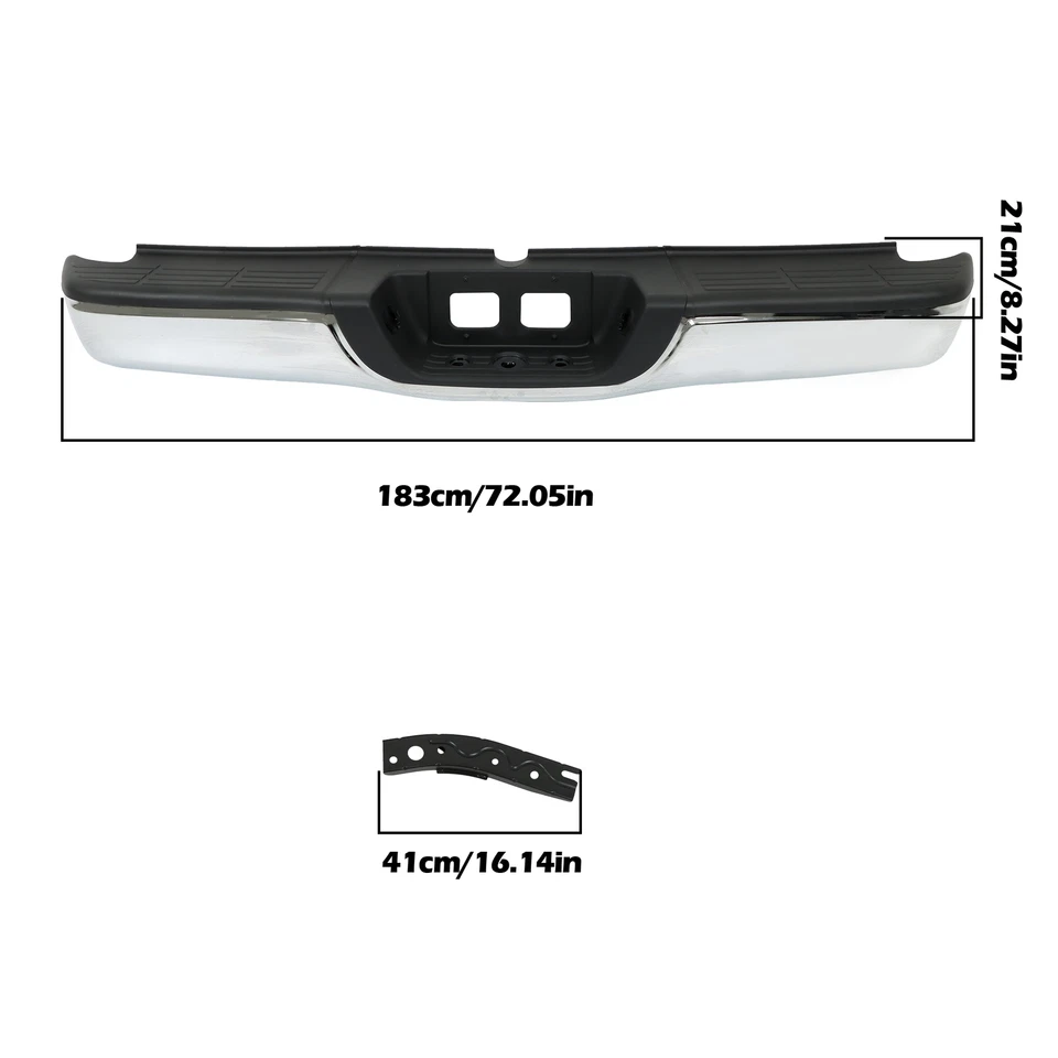 Conjunto completo de parachoques trasero de acero cromado para Toyota Tundra 2000-2005 2006 Foto 2 de 4