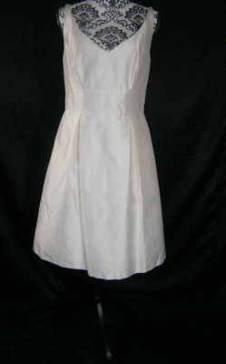Jenny Yoo Silk Taffeta Short Wedding Dress Bridal Size 8  Pockets Off-White