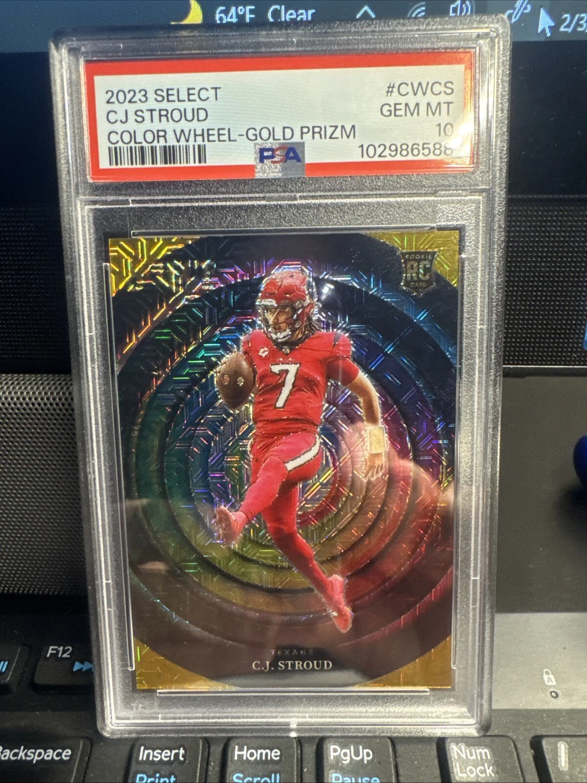 CJ Stroud Panini Select Color Wheel #CWCS Gold Prizm