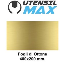 FOGLI-LAMIERE DI OTTONE MM. 400X200 - SPESSORI DA MM. 0,20 A 2,00