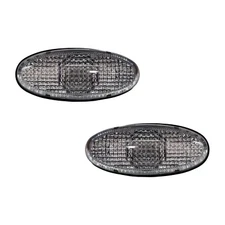 2Pcs Smoke Oval JDM Side Marker Lights Clearance Lamp for Trailer RV Truck