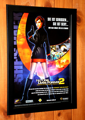 No One Lives Forever 2 A Spy in HARM's Way Werbeblatt Gerahmt Poster Ad Framed