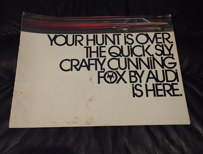 1973 Original Audi Fox Dealer Sales Brochure Catalog Prospekt