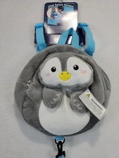 Child Safety Harness Adjustable 10" Backpack Fiesta Toys Gray Penguin NWT