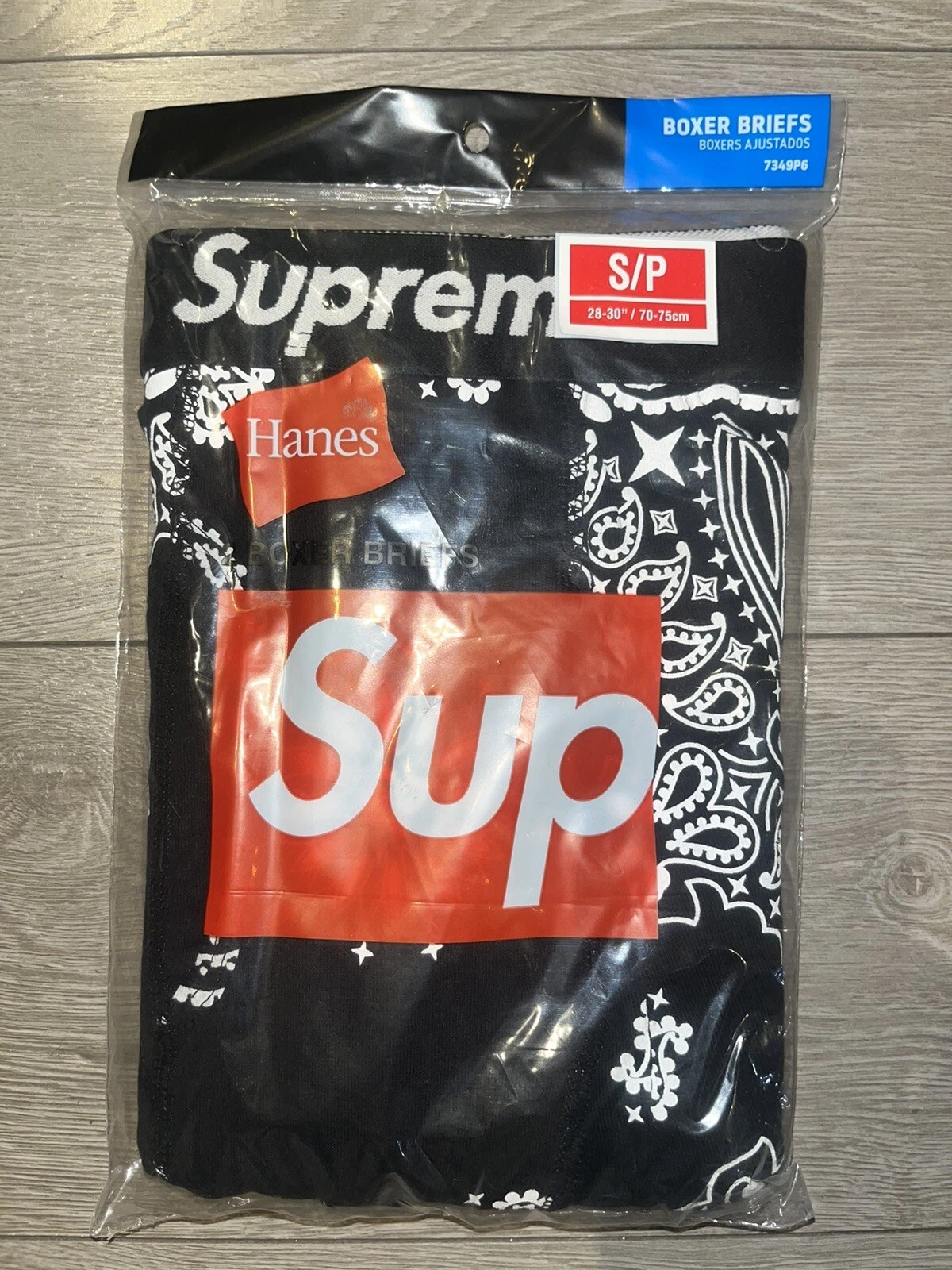 hanes x supreme boxer briefs Bandana Black Size Small Deadstock