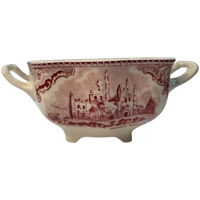 Johnson Brothers Pink Sugar Bowl NO Lid England Old Britain Castles Kirkstall