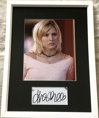 Kristen Bell cut signed autograph custom framed w/ Veronica Mars 8x10 photo JSA