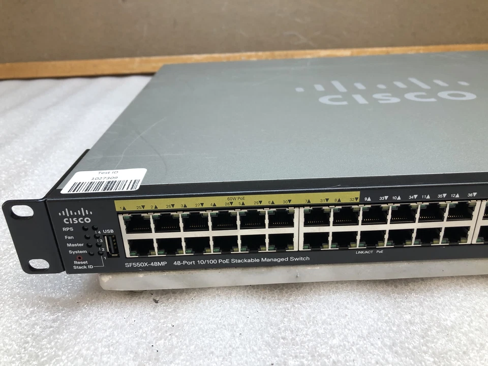 Cisco SF550X-48MP-K9 48-Port 10/100 PoE 60W Stackable Managed Switch - Image 2 of 4
