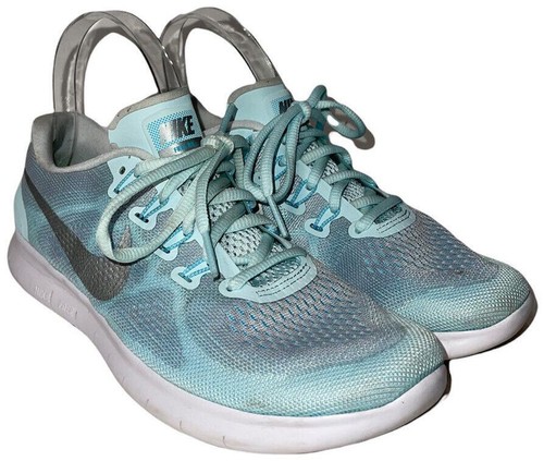 Sz 7- Nike Free RN Motion FK Womens Flyknit Running Shoes Glacier