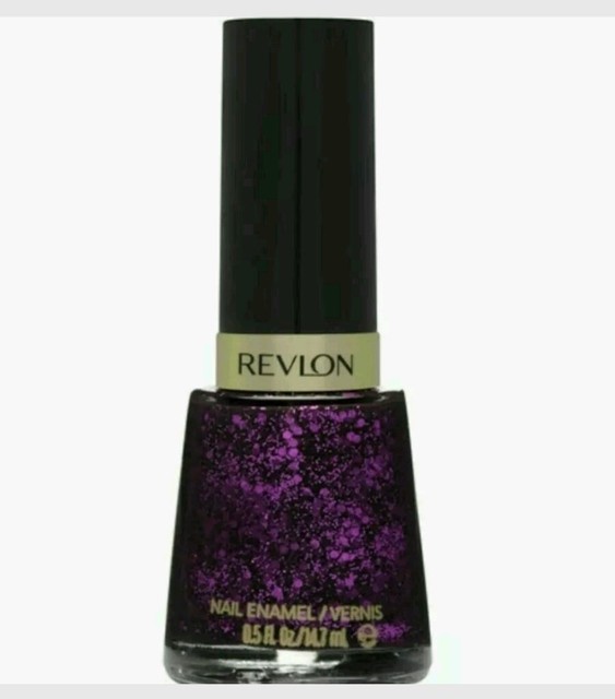 REVLON Glitter Nail Enamel in EDGY Full Size bottle Purple Glitter eBay