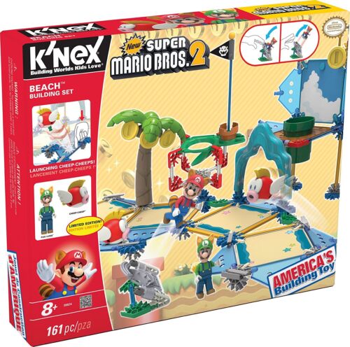 K'NEX Super Mario Bros 2 Beach Building Set 161 Pieces Limited Edition #38624 - Afbeelding 1 van 4