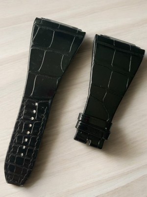 Richard Mille RM016用 ベルトブラッククロコ Richard Mille Original 16M RM016 Watch Band Strap Croc
